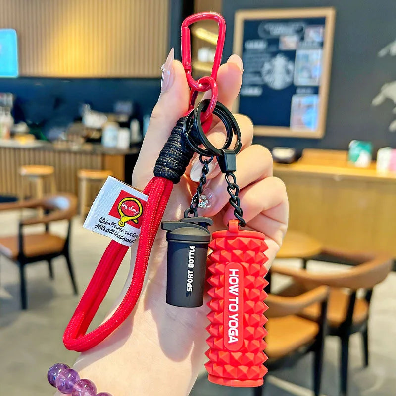 Fitness Keychain Colorful Gym Bag Charm for Fitness Lovers