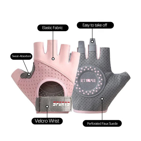 Fitness Yoga Gloves for Men Women Gym Hiking Summer Ice Silk