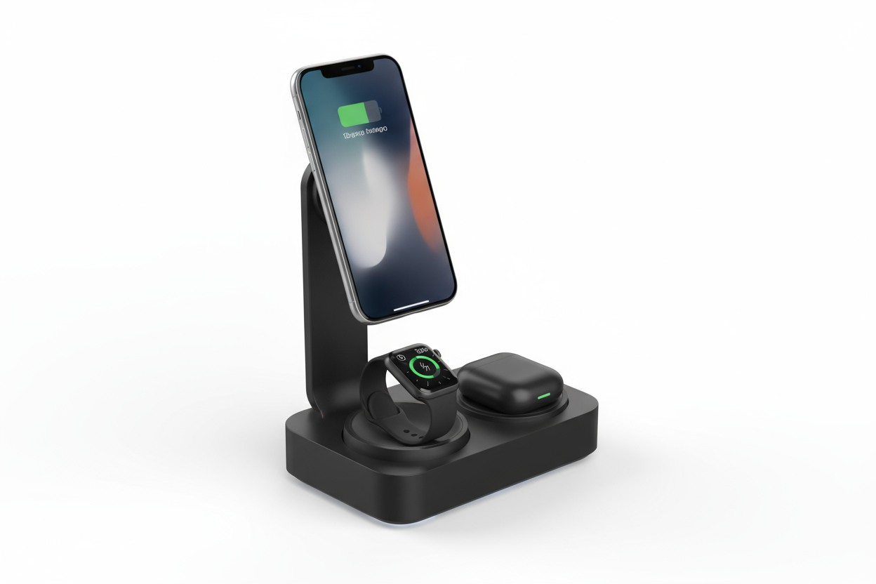 3-in-1 Magnetic Wireless Charging Station - Fast Charge for iPhone, AirPods & Apple Watch