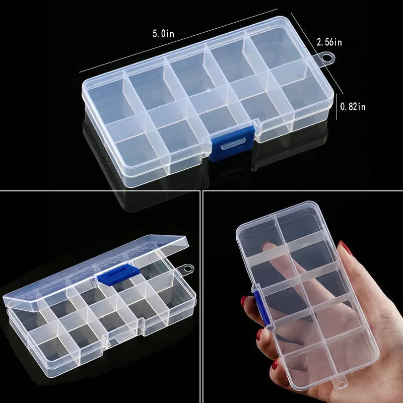 Transparent Plastic Storage Jewelry Box Compartment