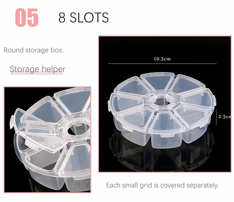 Transparent Plastic Storage Jewelry Box Compartment