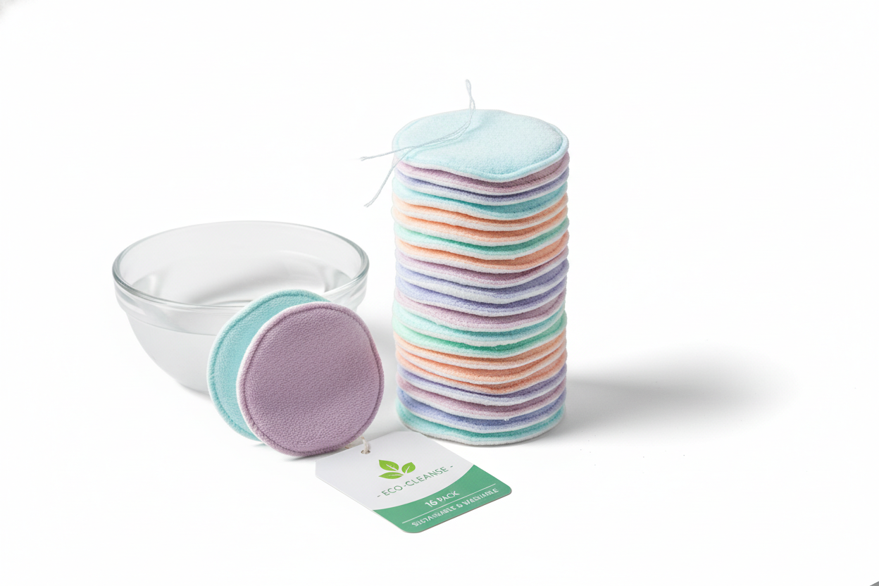 Reusable Makeup Remover Pads - 16-Pack Eco-Friendly