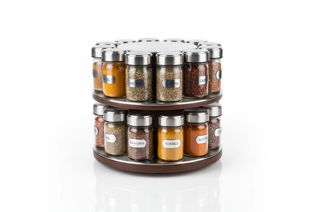 Revolving Spice Rack - 20 Jar Countertop Organizer