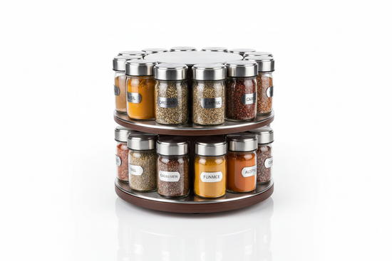 Revolving Spice Rack - 20 Jar Countertop Organizer
