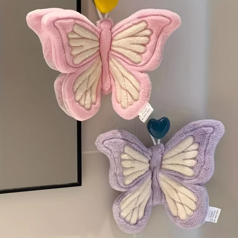 Hanging Coral Fleece Butterfly