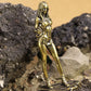 Brass Beautiful Girl Model Small Statue Beauty Lady