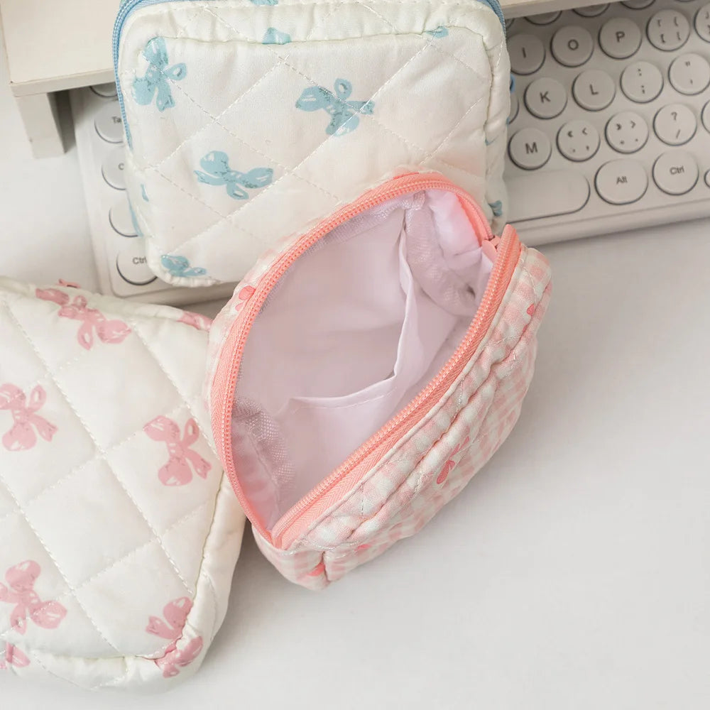 Heart Print Sanitary Napkins Storage Bag Feminine Period
