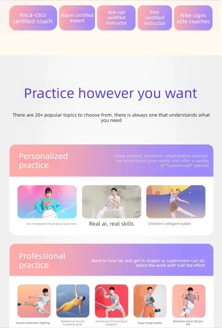 Fitness Magic Box AI Intelligent Somatosensory Exercise