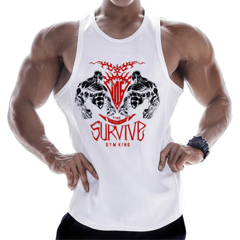 Fitness Clothing Men Muscle Shirt Cotton Men
