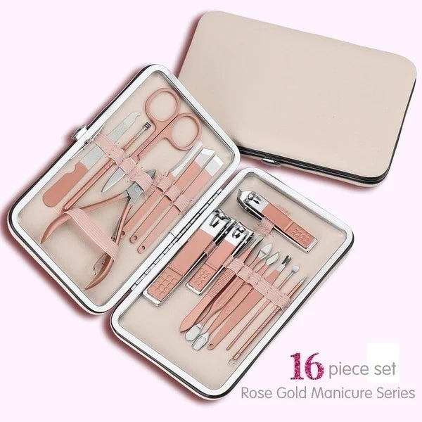 New Rose Gold& Black Nail Scissors Set Nail Clippers