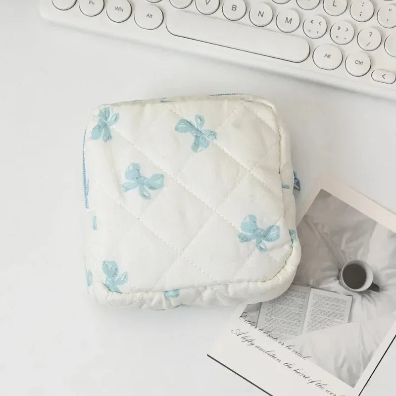 Heart Print Sanitary Napkins Storage Bag Feminine Period