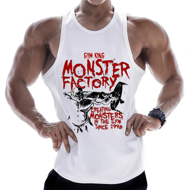 Fitness Clothing Men Muscle Shirt Cotton Men