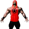 Men's Hooded Gym Vest Sleeveless Workout Hoodie