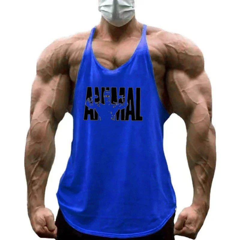 Men's Fitness Stringer Vest Cotton Y-Back Workout Tank