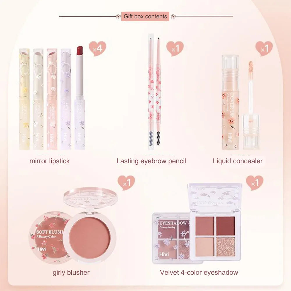 8-Piece Beauty Set with Lipstick Concealer Eyeshadow