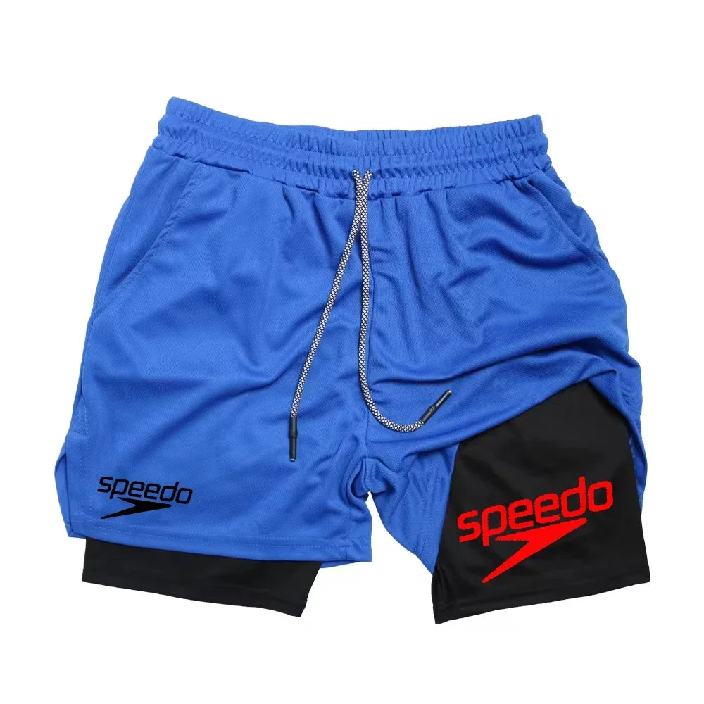 Fitness 2-in-1 training shorts suitable for men