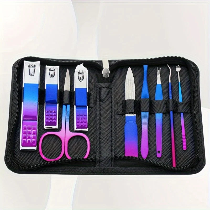 9-18pcs Set Professional Stainless Steel Manicure & Pedicure