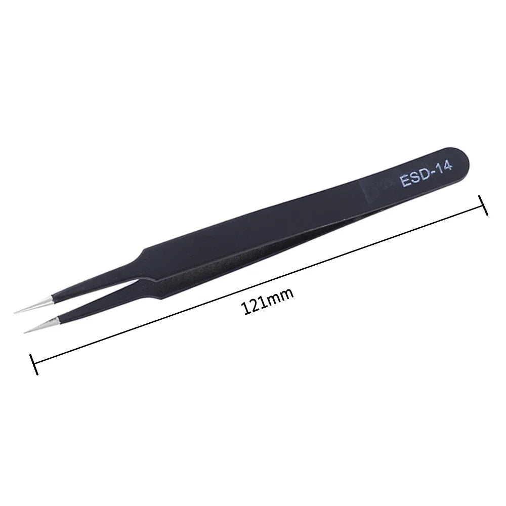 6Pcs Anti-static ESD Tweezers Maintenance
