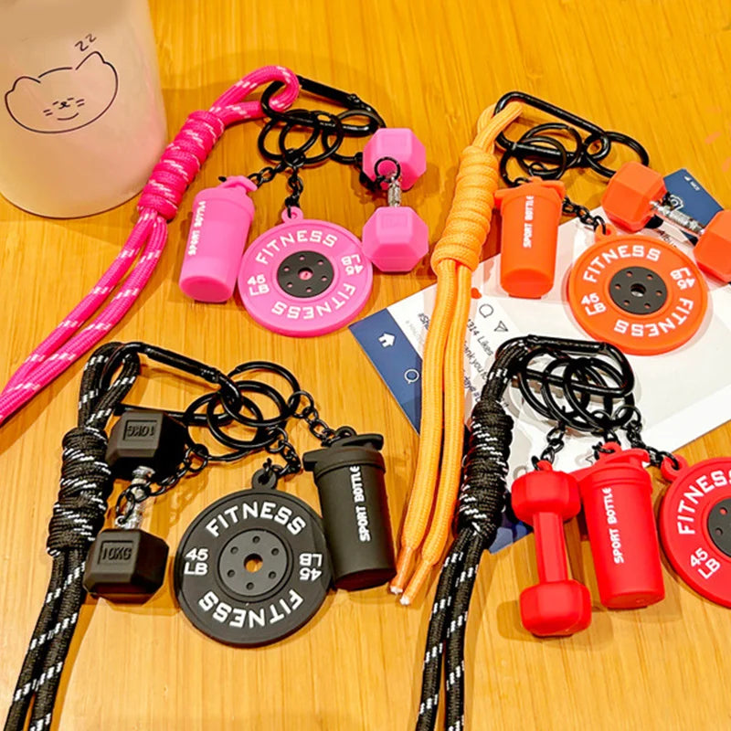 Fitness Keychain Colorful Gym Bag Charm for Fitness Lovers