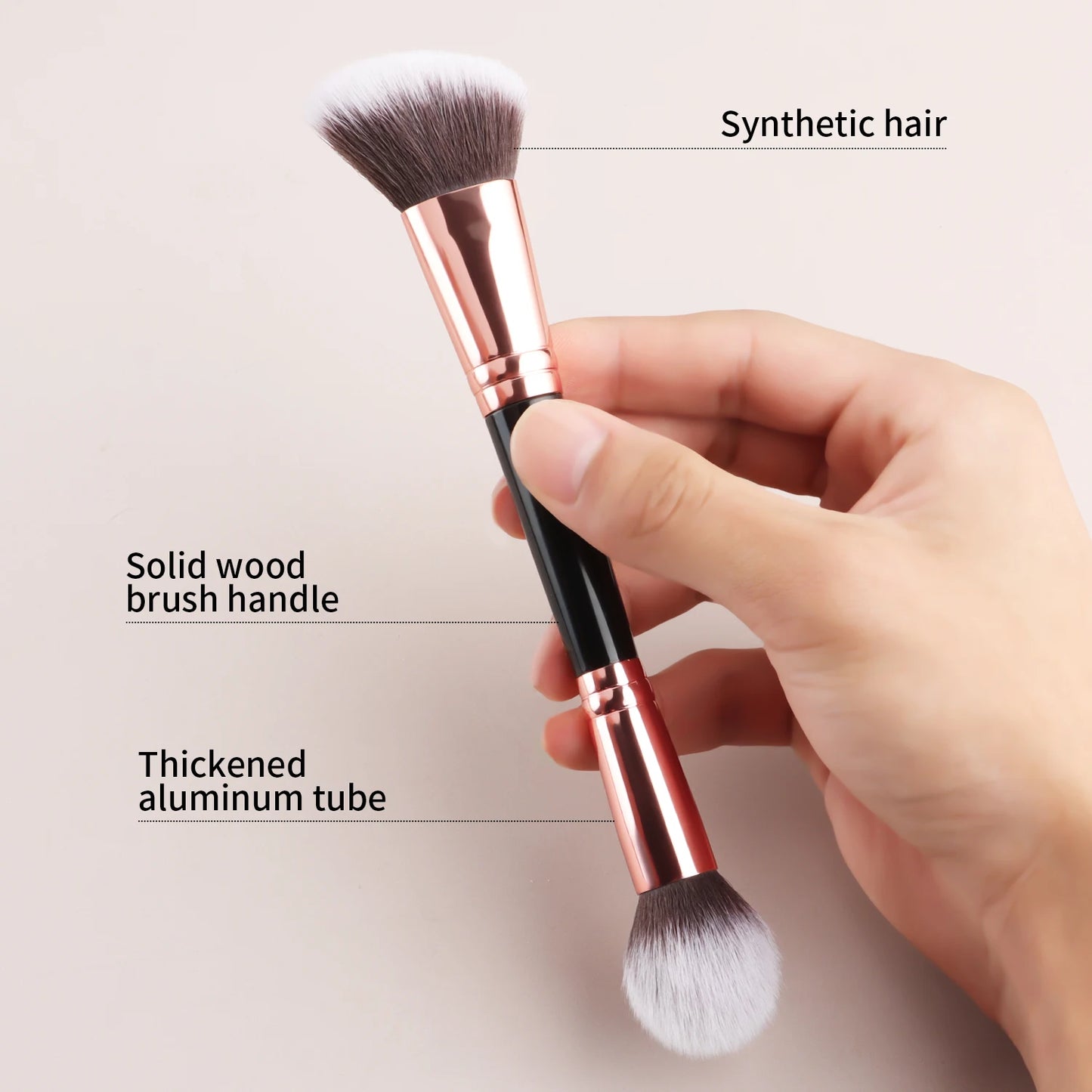 Dual-Ended Makeup Brush Blending & Blush Tool