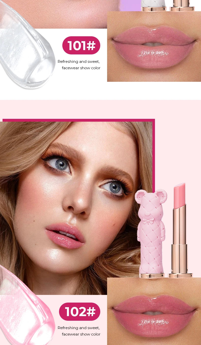 Beauty Glazed Bear Moisturizing Lipstick Colored Lip Balm