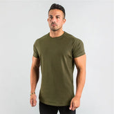 Fitness T-Shirt Men Bodybuilding Short Sleeve Sport Running