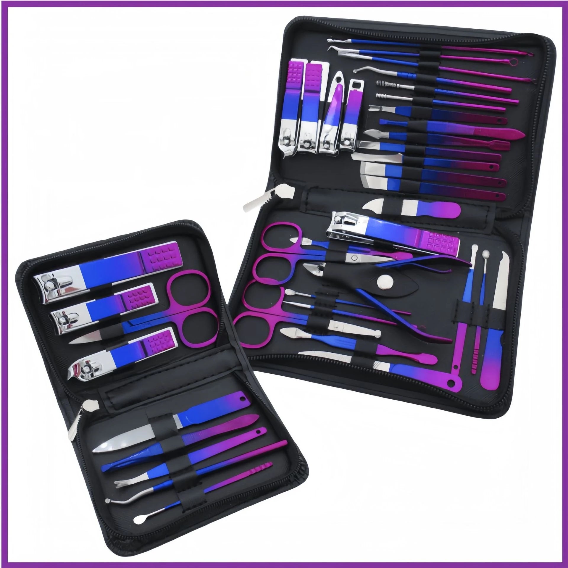 9-18pcs Set Professional Stainless Steel Manicure & Pedicure