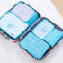 6 PcsSet PinkBlueGrey Travel Storage Bag