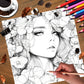 Beautiful Women in Bloom for Makeup Practice