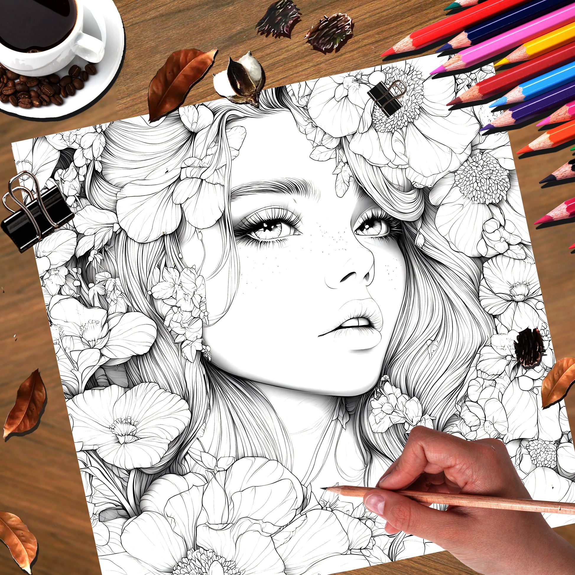 Beautiful Women in Bloom for Makeup Practice