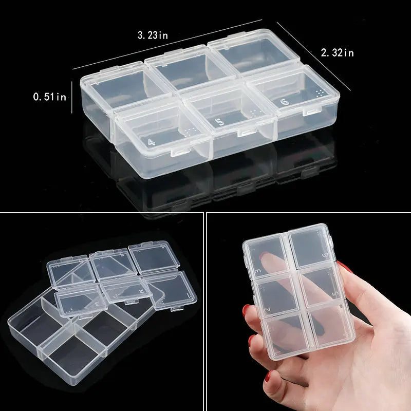 Transparent Plastic Storage Jewelry Box Compartment