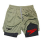 Fitness 2-in-1 training shorts suitable for men