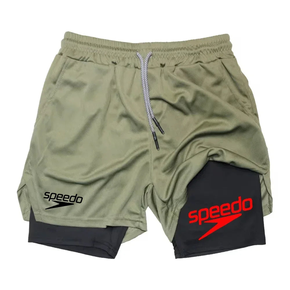 Fitness 2-in-1 training shorts suitable for men