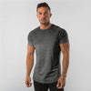 Fitness T-Shirt Men Bodybuilding Short Sleeve Sport Running