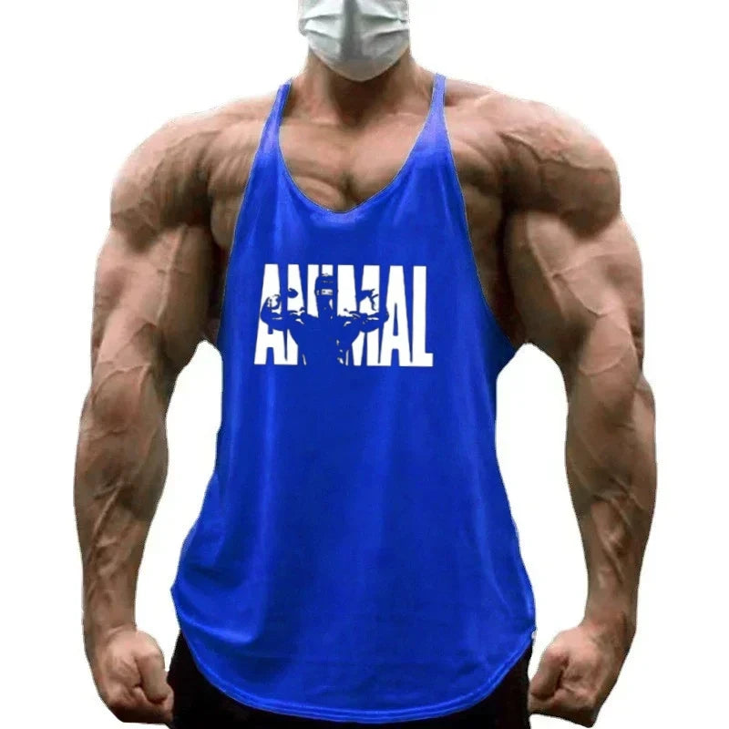 Men's Fitness Stringer Vest Cotton Y-Back Workout Tank