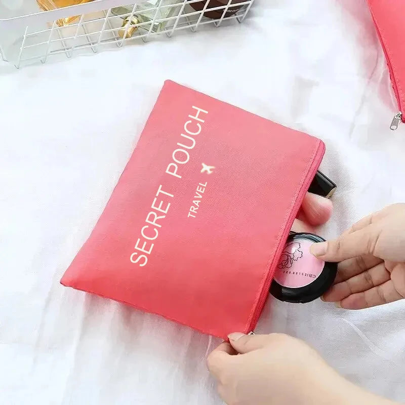 6 PcsSet PinkBlueGrey Travel Storage Bag