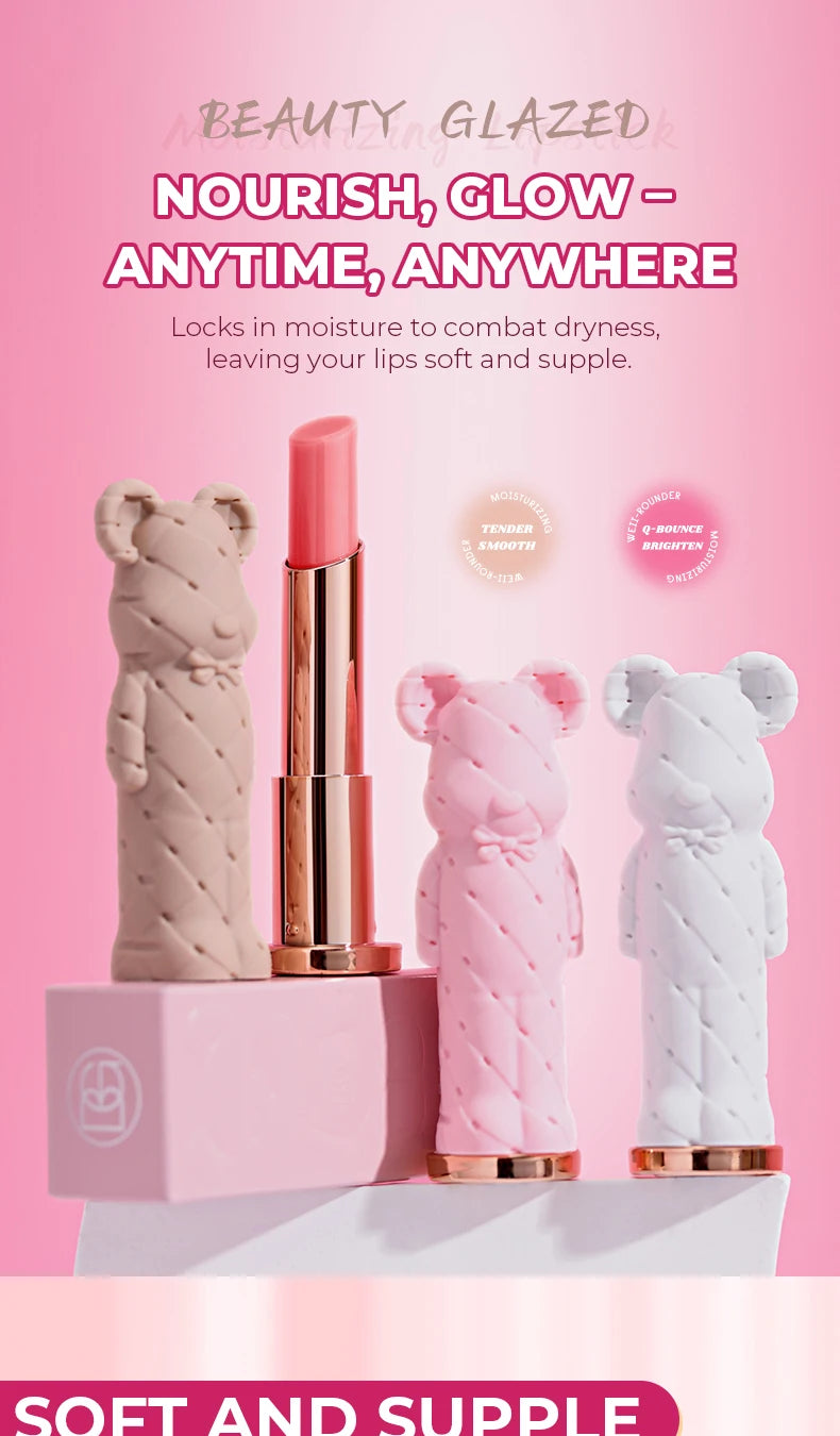 Beauty Glazed Bear Moisturizing Lipstick Colored Lip Balm