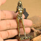 Brass Beautiful Girl Model Small Statue Beauty Lady