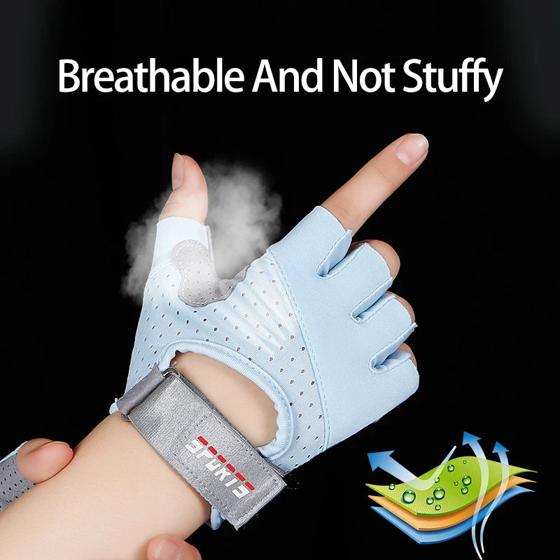 Fitness Yoga Gloves for Men Women Gym Hiking Summer Ice Silk