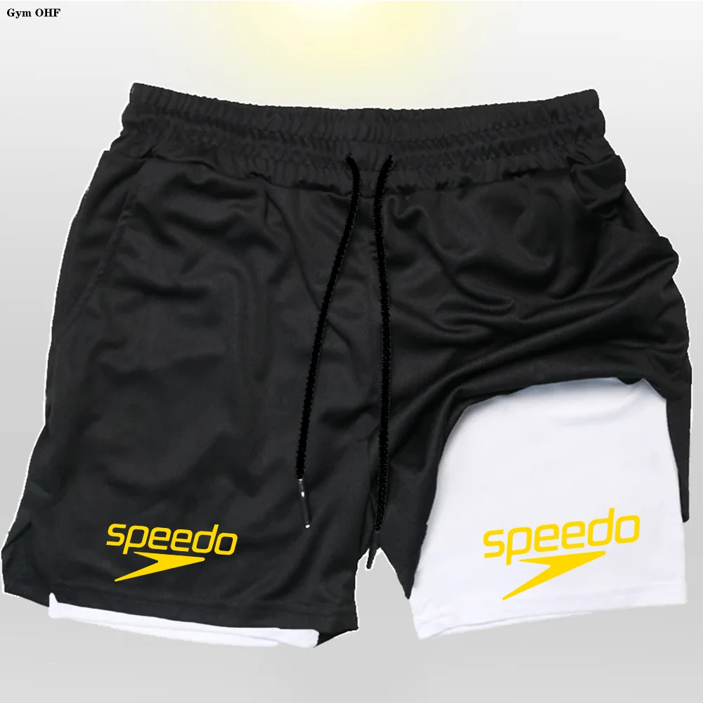 Fitness 2-in-1 training shorts suitable for men