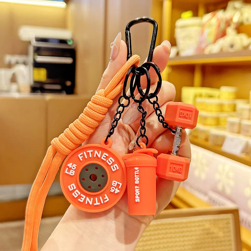 Fitness Keychain Colorful Gym Bag Charm for Fitness Lovers