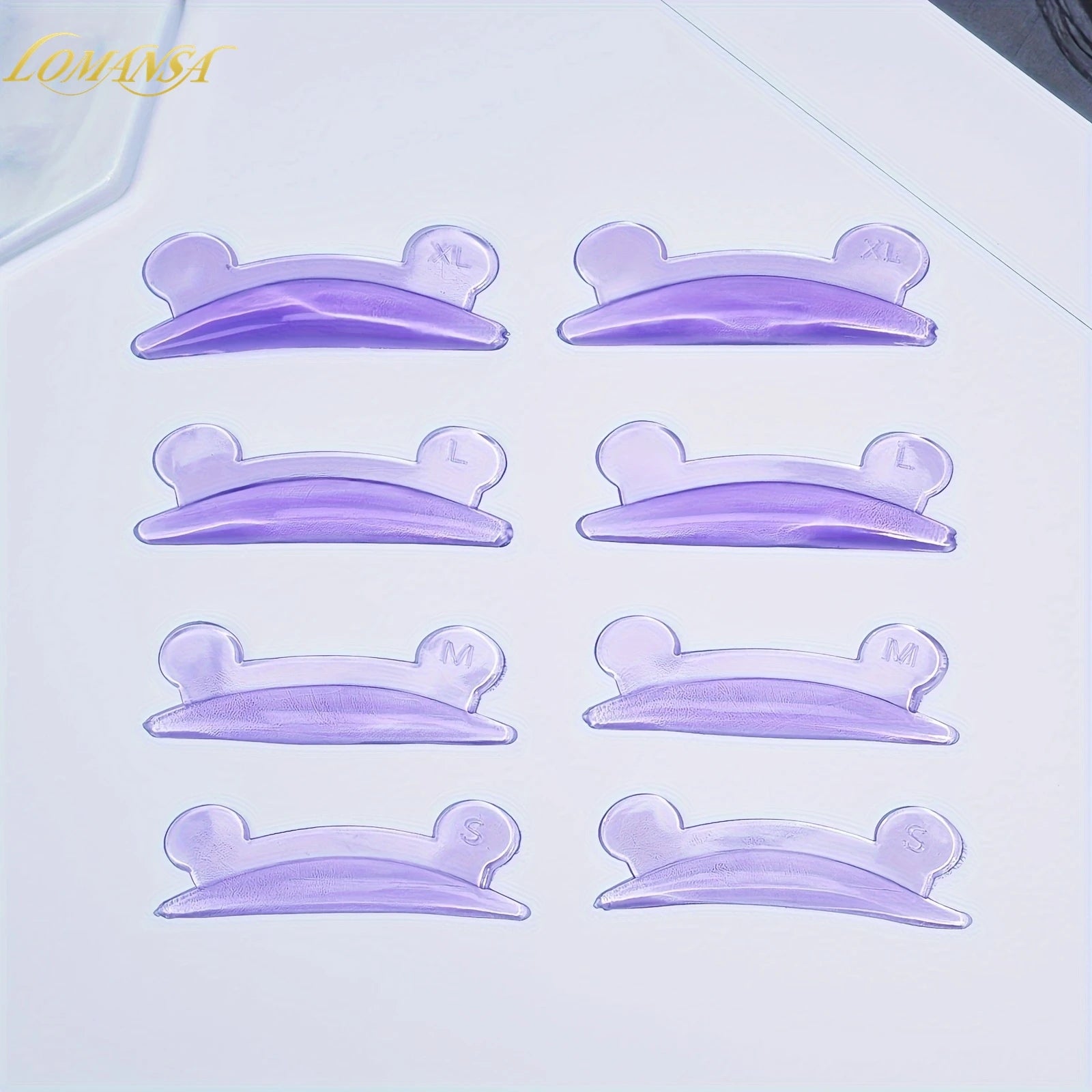 Lomansa 5 Pairs L Curl Silicone Eyelash Perm Pads