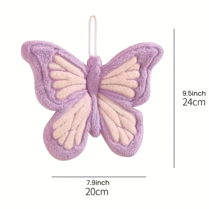 Hanging Coral Fleece Butterfly