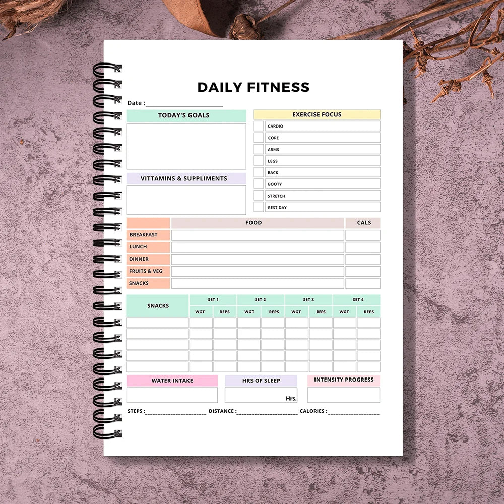 1PC Fitness Planner Bundle-Fitness Journal Workout Log