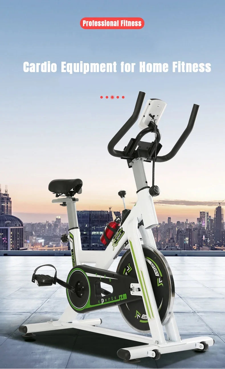 Indoor Cycling Bike with Magnetic Flywheel & LCD Monitor