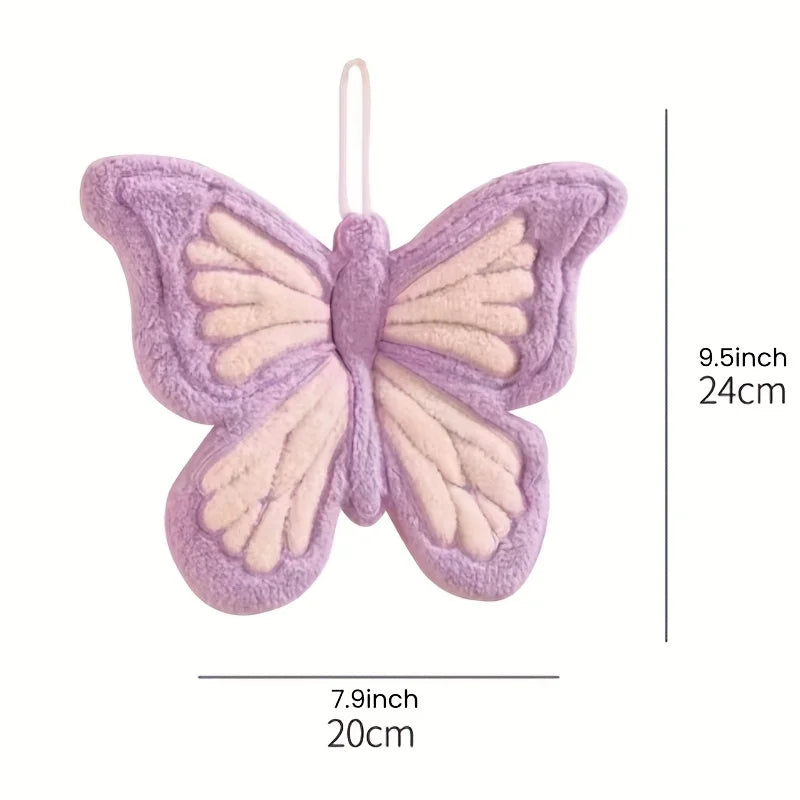 Hanging Coral Fleece Butterfly