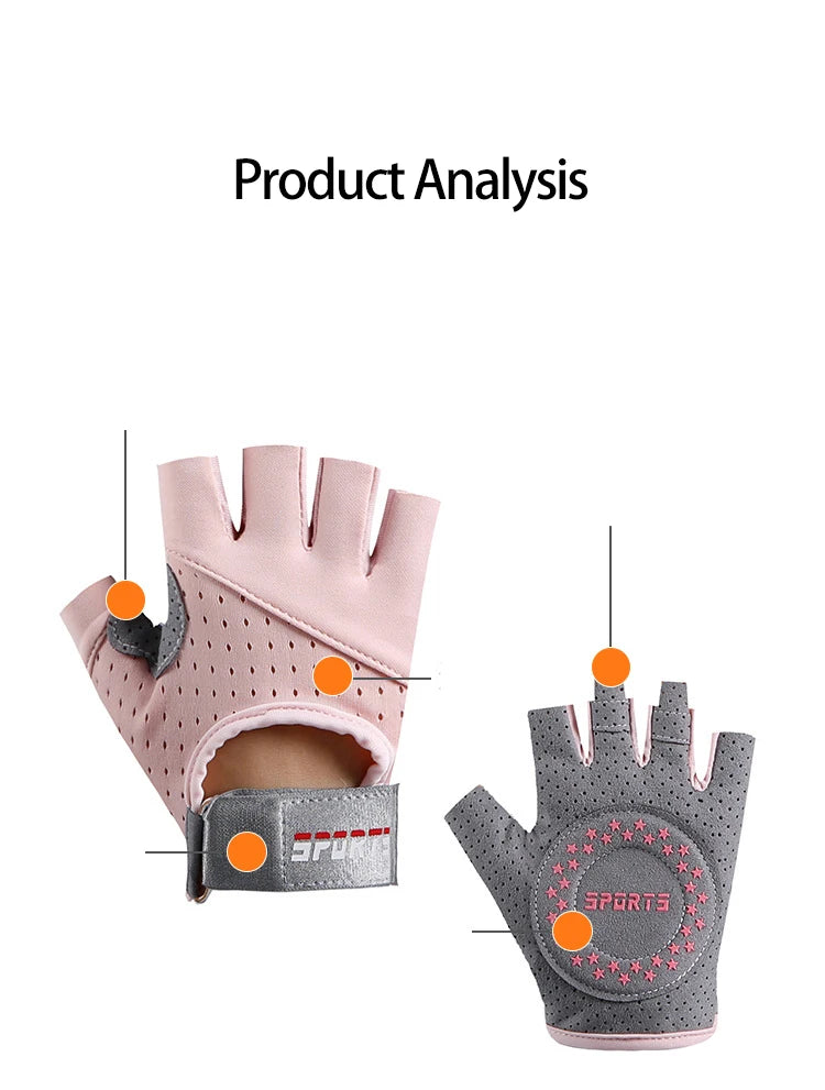 Fitness Yoga Gloves for Men Women Gym Hiking Summer Ice Silk