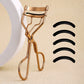1 portable eyelash curler with 5 silicone pads