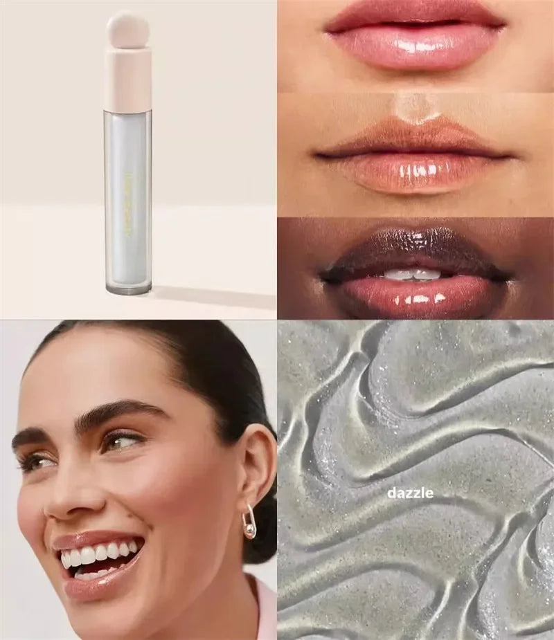 Rare Beauty Liquid Blush in Happy, Hope, Grace, and Faith shades showcasing a natural glow and application effects.