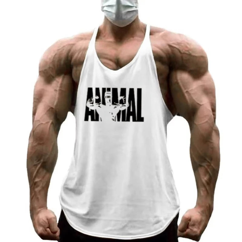 Men's Fitness Stringer Vest Cotton Y-Back Workout Tank